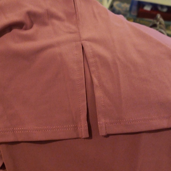 New Directions Tunic Pink Leather Lace up NWT M - Picture 6 of 8